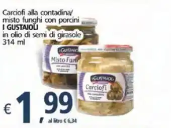 Alter Discount Carcioli alla contadina/misto funghi con porcini l Gustaioli in olio di semi di girasole 314 ml offerta