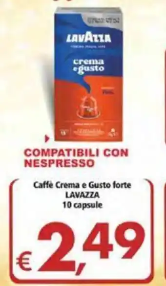 Alter Discount Caffè Crema e Gusto forte Lavazza 10 capsule offerta