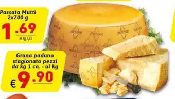 Grana padano stagionato pezzi da 1 kg ca. al kg