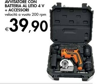 Avvitatore Con Batteria Al Litio 4 V + Accessori