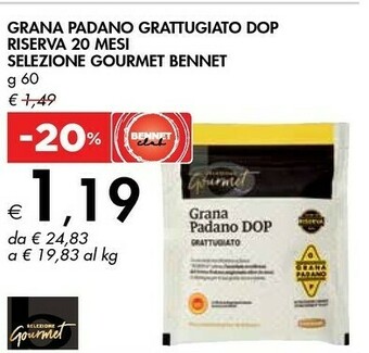 Bennet Grana Padano Formaggio offerta