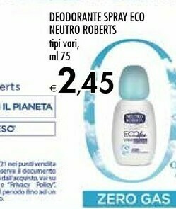 Bennet Neutro Roberts Deodorante offerta