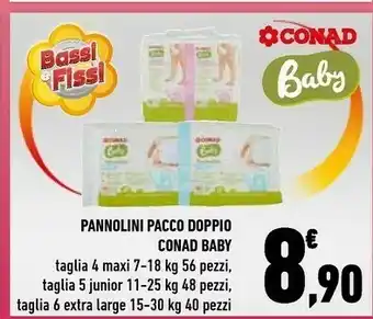 Conad Conad Baby Pannolini Pacco Doppio offerta