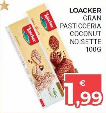 Eté Loacker Gran Pasticceria coconut / noisette 100 g offerta