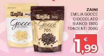 Eté Zaini Emilia Gocce Cioccolato Bianco 180g/Fondente 200g offerta