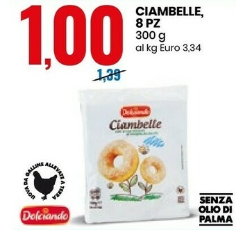 Eurospin Dolciando Ciambelle Senza Olio Di Palma offerta
