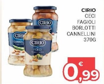 Eté Cirio Ceci Fagioli Borlotti Cannellini 370g offerta
