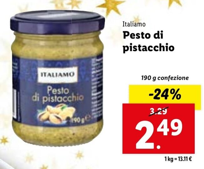 Italiamo Pesto di pistacchio 190 g offerta di Lidl