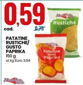 Eurospin Patatine Rustiche/Gusto Paprika offerta