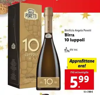Lidl Birrificio Angelo Poretti Birra 10 luppoli 750 ml offerta
