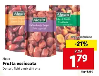 Lidl Alesto Frutta essiccata Datteri, fichi o mix di frutta 200 g offerta