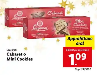 Lidl Lazzaroni Cabaret o Mini Cookies 90/110 g offerta