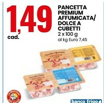 Eurospin La Bottega del Gusto Cubetti Di Pancetta Affumicata Premium 200 G(ml) offerta