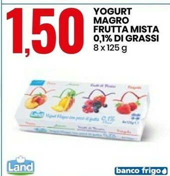 Eurospin Land Yogurt Magro Con Pezzi Di Frutta 1000 G(ml) offerta