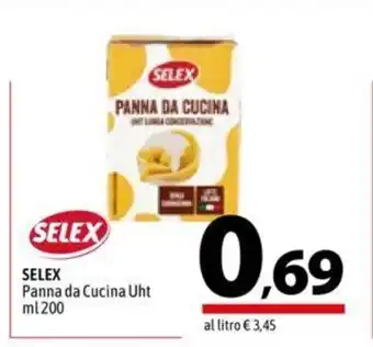A&O Selex Panna da Cucina Uht 200ml offerta