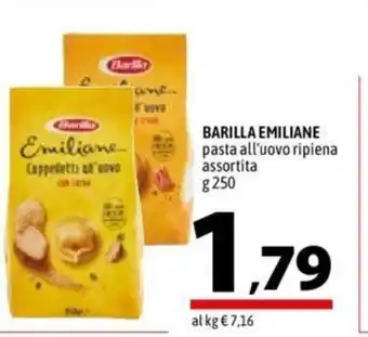 A&O Barilla Emiliane pasta all'uovo ripiena assortita 250 g offerta