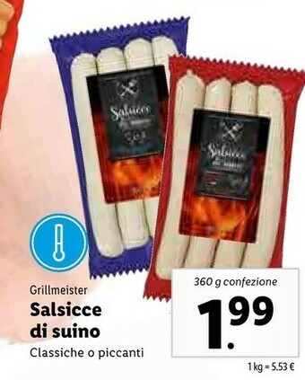 Lidl Salsicce offerta