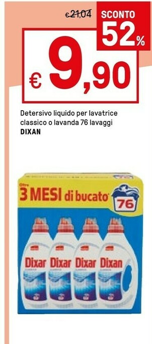 Iper La Grande Dixan Detersivo lavatrice offerta