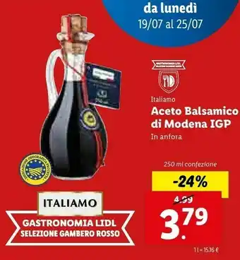 Lidl Italiamo Aceto balsamico offerta