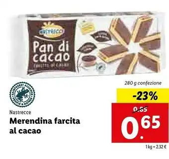 Lidl Nastrecce Merendine offerta