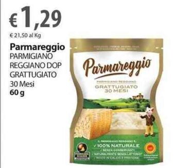 Extra Supermercati Parmareggio Parmigiano Reggiano DOP Grattugiato 30 Mesi 60 g offerta