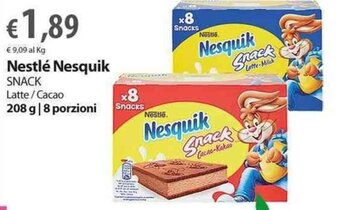 Extra Supermercati Nestlé Nesquik Snack Latte / Cacao 208 g | 8 porzioni offerta