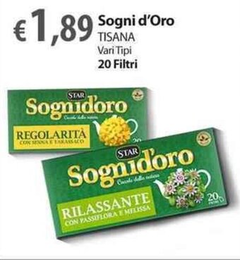 Extra Supermercati Sogni d'Oro Tisana Vari Tipi 20 Filtri offerta