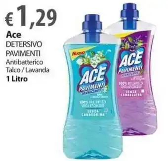 Extra Supermercati Ace Detersivo Pavimenti Antibatterico Talco/Lavanda 1 Litro offerta