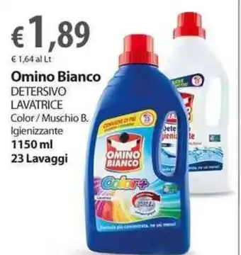 Omino Bianco Detersivo Lavatrice Color/Muschio B. Igienizzante 1150 ml 23 lavaggi