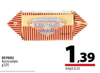 A&O De Paoli burro salato 125 g offerta