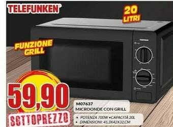 Risparmio Casa Telefunken Microonde Con Grill M07637 offerta