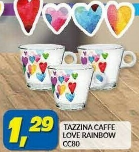 Risparmio Casa Tazzina Caffe Love Rainbow offerta
