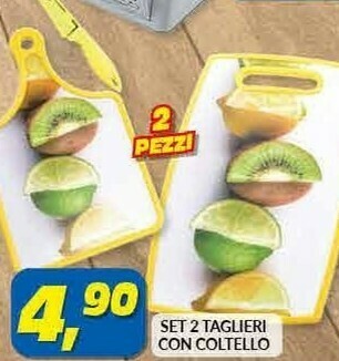 Risparmio Casa Set 2 Taglieri Con Coltello offerta