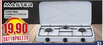 Risparmio Casa Master Cook Trial Bianco Superficie Piana Gas 3 Fornello(i) offerta