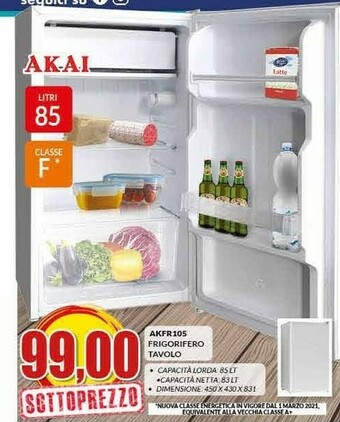 Risparmio Casa Akai Frigoriferi Tavolo offerta