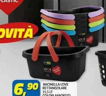 Risparmio Casa Gio'Style Bacinella Love Rettangolare offerta