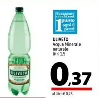 A&O Uliveto Acqua Minerale naturale litri 1,5 offerta