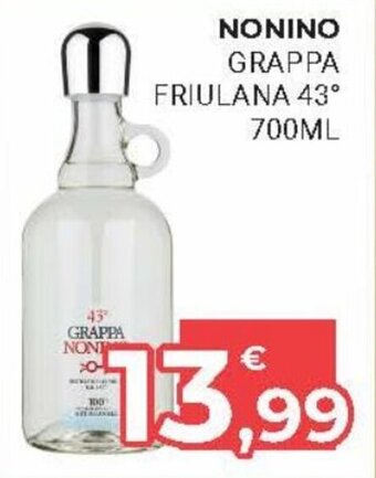 Eté Nonino Grappa Friulana 43° 700ml offerta