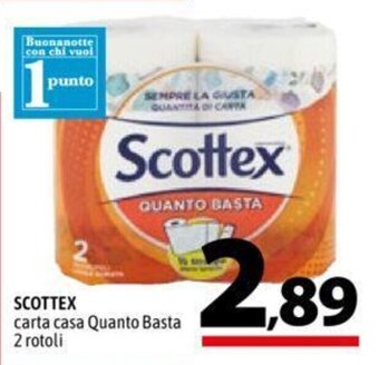 A&O Scottex carta casa Quanto Basta 2 rotoli offerta