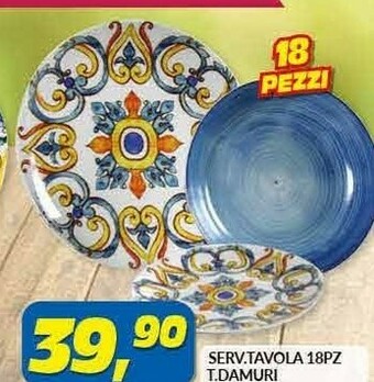 Risparmio Casa T.Damuri Servizio Tavola 18 Pz offerta