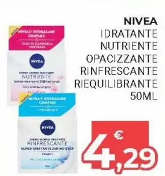 Eté Nivea Idratante/Nutriente/Opacizzante/Rinfrescante/Riequilibrante 50ml offerta