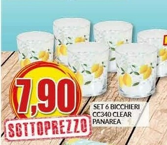 Risparmio Casa Panarea Set 6 Bicchieri CC340 Clear offerta