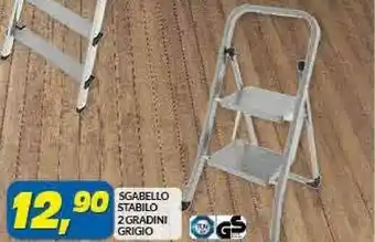 Risparmio Casa Sgabello Stabillo 2 Gradini Grigio offerta