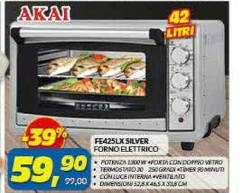 Master FE425LX Fornetto Con Tostapane 42 L Argento 1300 W
