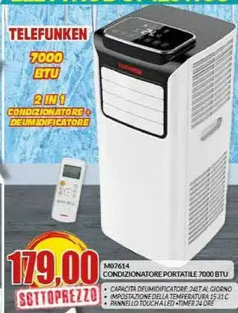 Risparmio Casa Telefunken MO7614 Condenizatore Portatile 7000 Btu offerta