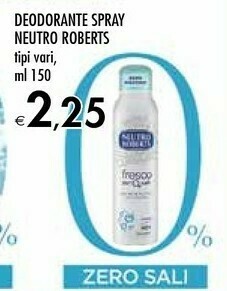 Bennet Neutro Roberts Deodorante offerta