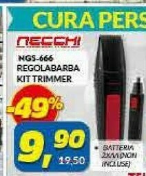 Risparmio Casa NGS 666 Regolabarba Kit Trimmer offerta