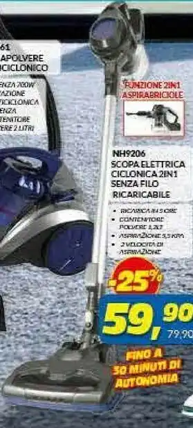 NH9206 Scopa Elettrica Ciclonica