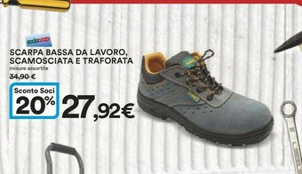 Coop Scarpa Bassa Da Lavoro/ Scamosciata E Traforata offerta