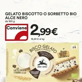 Coop Alce Nero Gelato Biscotto offerta